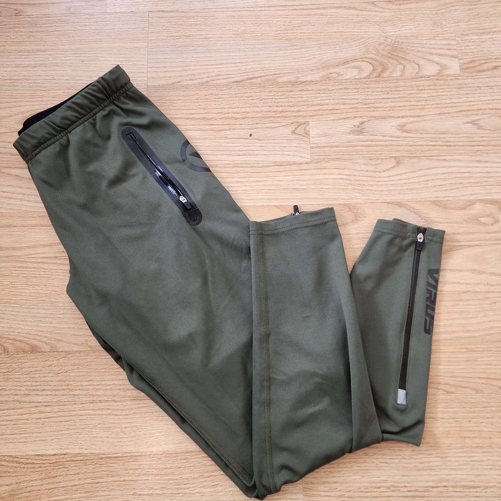 Virus Olive Joggers with Zipper Pockets